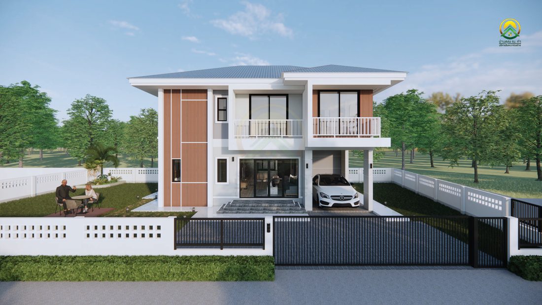 ภาพ 3D Perspective บ้าน 2 ชั้นโครงการชากบก มุมมองที่ 2