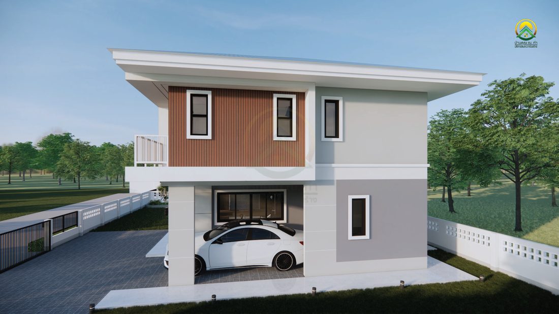 ภาพ 3D Perspective บ้าน 2 ชั้นโครงการชากบก มุมมองที่ 5