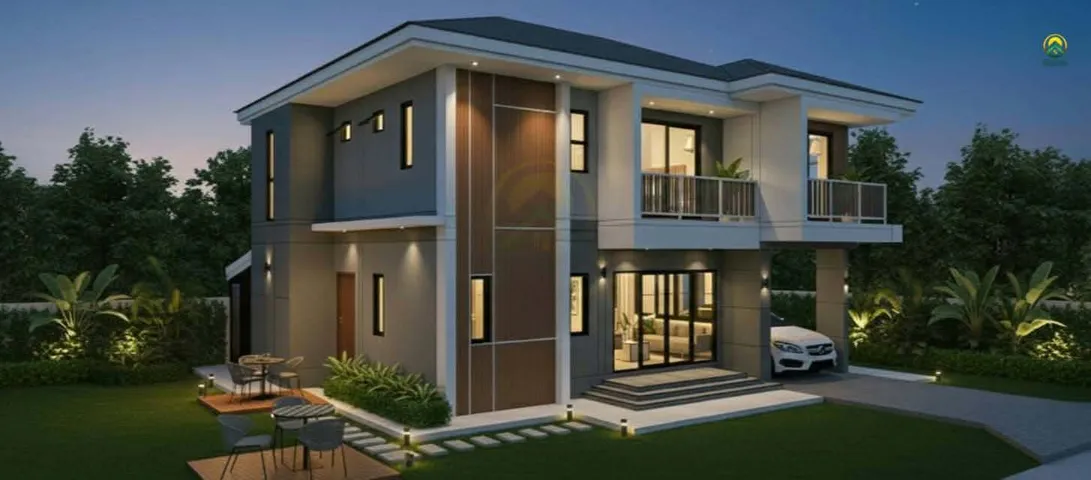 แบบบ้านสไตล์ Contemporary 1 ผลงานออกแบบของ บ้านคุณ ณ. ทำ