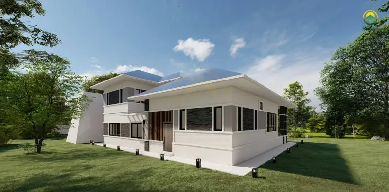 แบบบ้านสไตล์ Contemporary 2 ผลงานออกแบบของ บ้านคุณ ณ. ทำ
